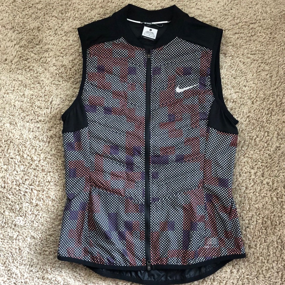 800 goose fill down reflective running vest